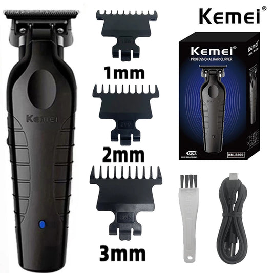 Kemei KM-2299 Professional Hair Clipper 1200mAh Electric Hair Clippers USB Rechargeable Hair Trimmers Hair Cutting Machine