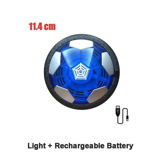 Bola de futebol elétrica Hover com projetor de luz LED Brinquedos suspensos de futebol Almofada de ar deslizante Espuma flutuante Presente infantil