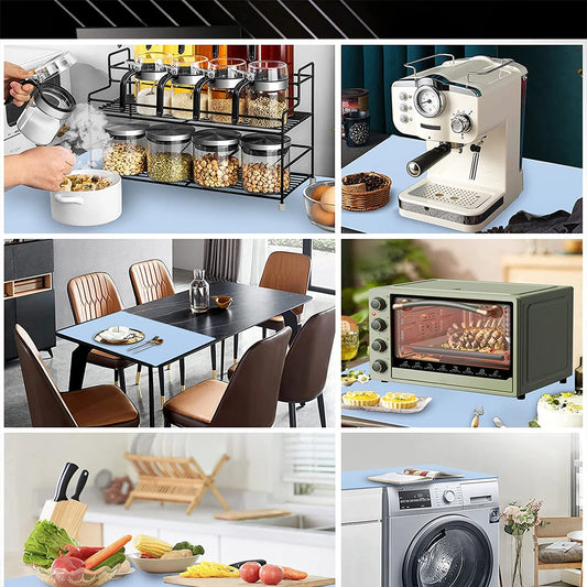 Mantel Individual de silicona para comedor, mantel de 1mm de espesor, Protector de mesa, tapete para hornear, decoraciones antideslizantes para escritorio de cocina