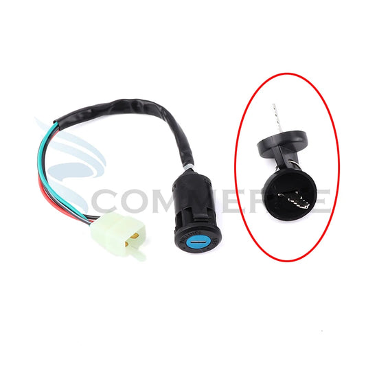 Motorcycle Electric Door Lock 4 Male Plug Ignition Key Switch For 50cc 110cc 125cc 150cc 250cc ATV QUAD Dirt Bike Accessories