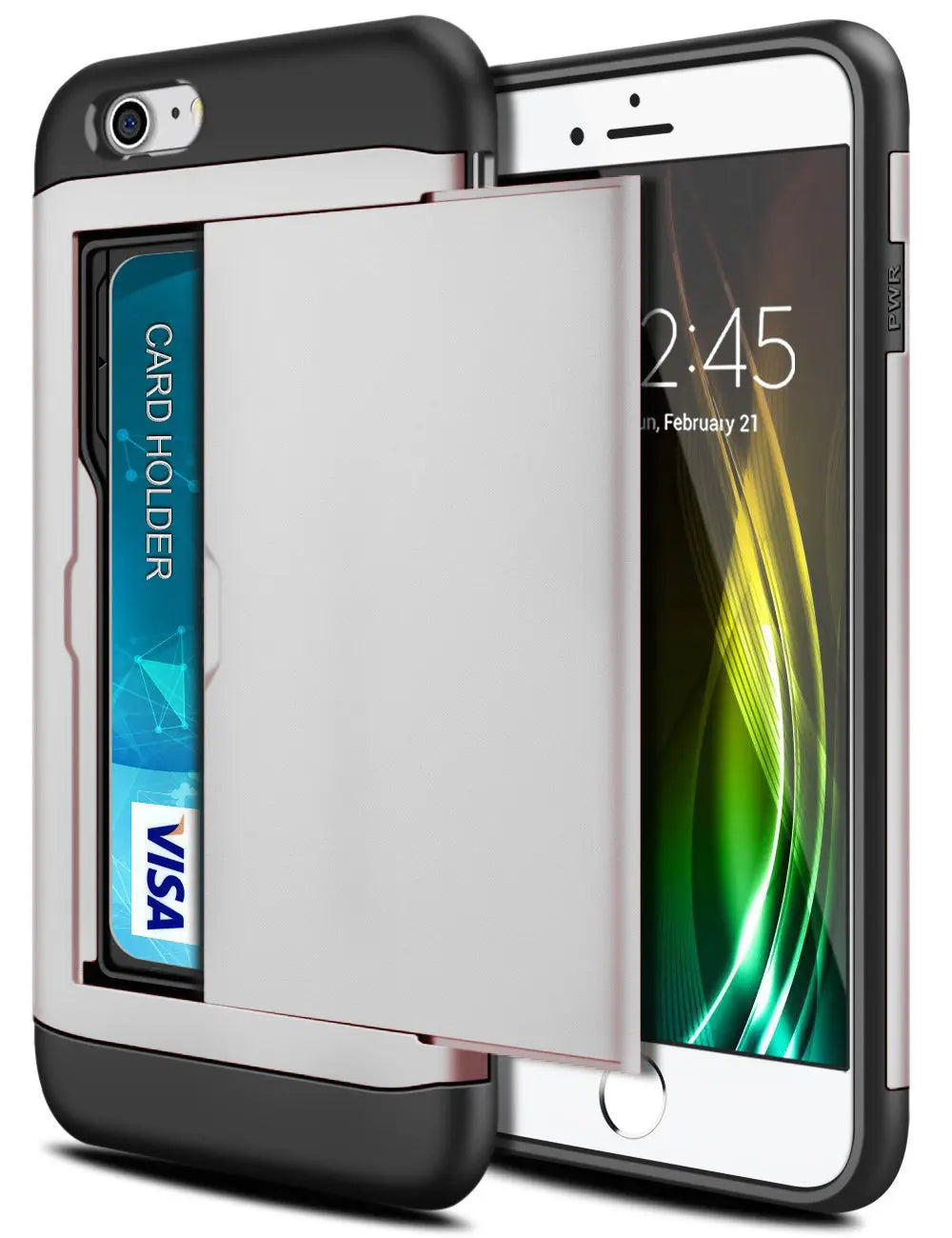 Funda para iPhone SE 2022 2020 con puerta corredera, bolsillo oculto, ranuras para tarjetas, antiarañazos, para iPhone SE3 SE2 SE