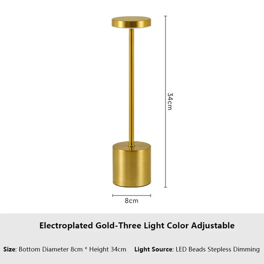 Table Lamp LED Touch Sensor Desktop Night Light Rechargeable Wireless Reading Lamp 3Colors Adjustable Creative Ambient Light