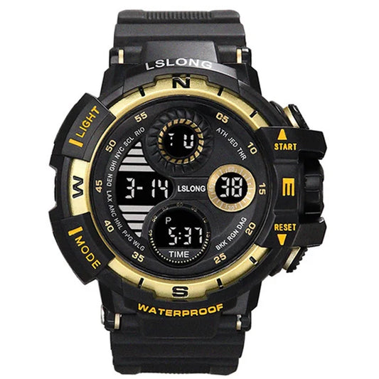 YIKAZE - Reloj digital militar para hombre, deportivo, impermeable, luminoso, cronógrafo, electrónico para estudiantes