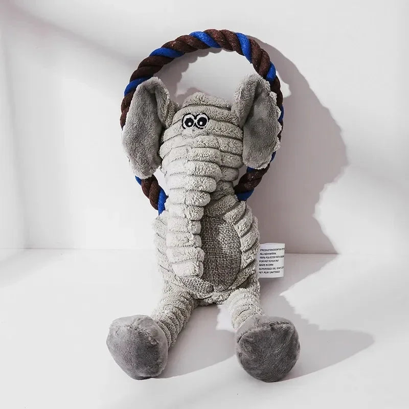 1PcsDog Plush Toys Pet Squeaky Animal Toy Clean Teeth Chew Toy Pet Supplies Interactive Toys