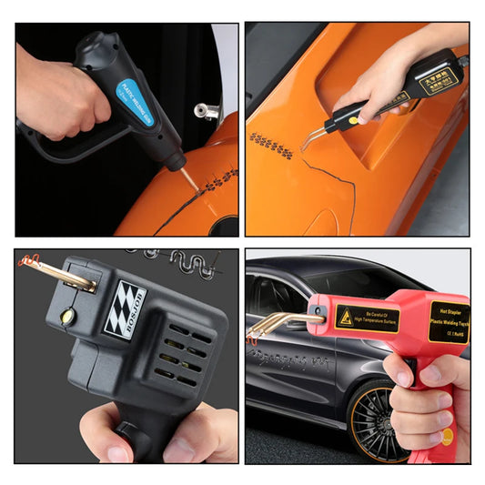 100-600 pces reparação de plástico automático unhas de soldagem reparação de pára-choques de carro soldado parafuso prisioneiro pré-cortado onda unhas máquina de soldagem grampeador quente