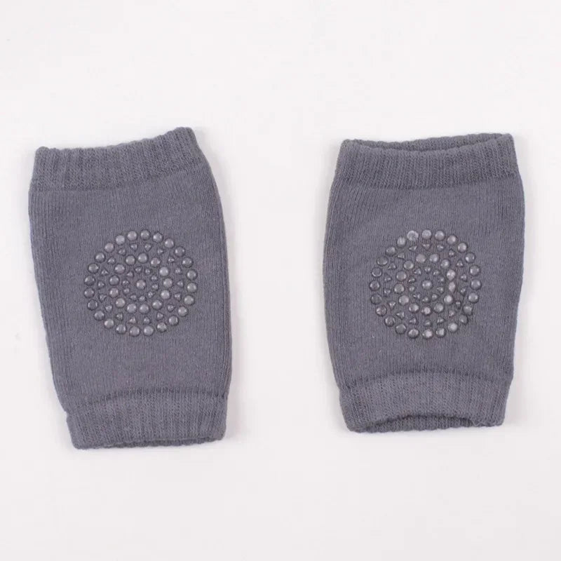Rodilleras para bebés de color liso con punta de pegamento, antideslizantes, transpirables, para gatear en verano