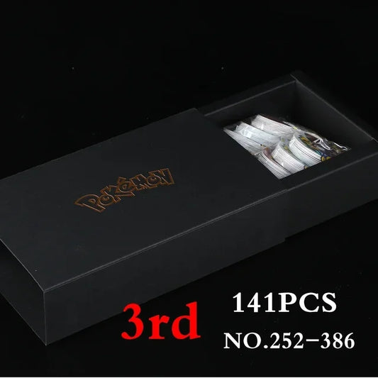 100/160pcs Pokemon Tazos 1st/2nd Generation Strokes Box 3D Round Square Collection Cards Album Trainer Pogs Cheetos Chipitaps