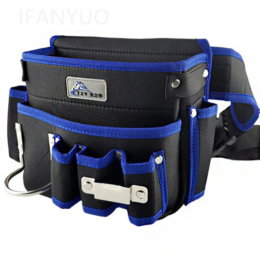 Bolsa de herramientas de tela Oxford, multifuncional, para electricista, para cinturón, organizador de herramientas de jardín, riñoneras.