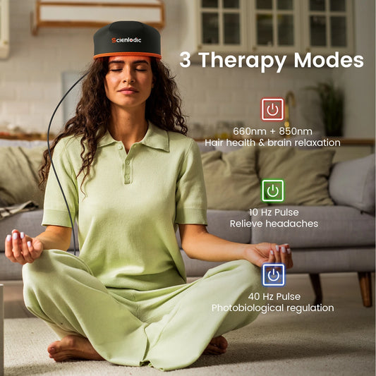 Terapia de luz roja para el cabello Cuidado del cabello Terapia de luz roja para el crecimiento del cabello Gorra para activar los folículos pilosos Luces LED de 660 nm Luces LED