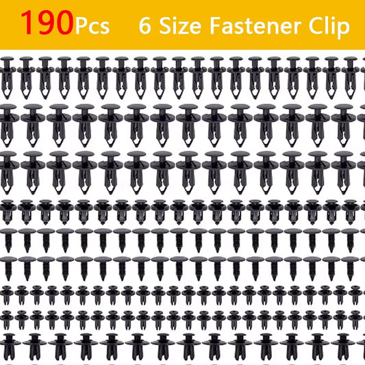 Car Retainer Clips Plastic Fasteners Kit 6 Size Auto Push Pin Rivets Set Body Bumper Push Rivet Clips 