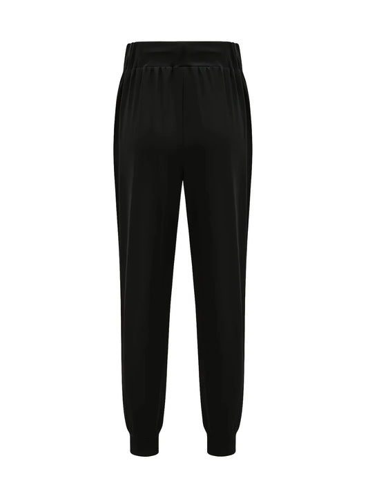 Plus size European and American cross-border autumn and winter new casual solid color pocket leggings