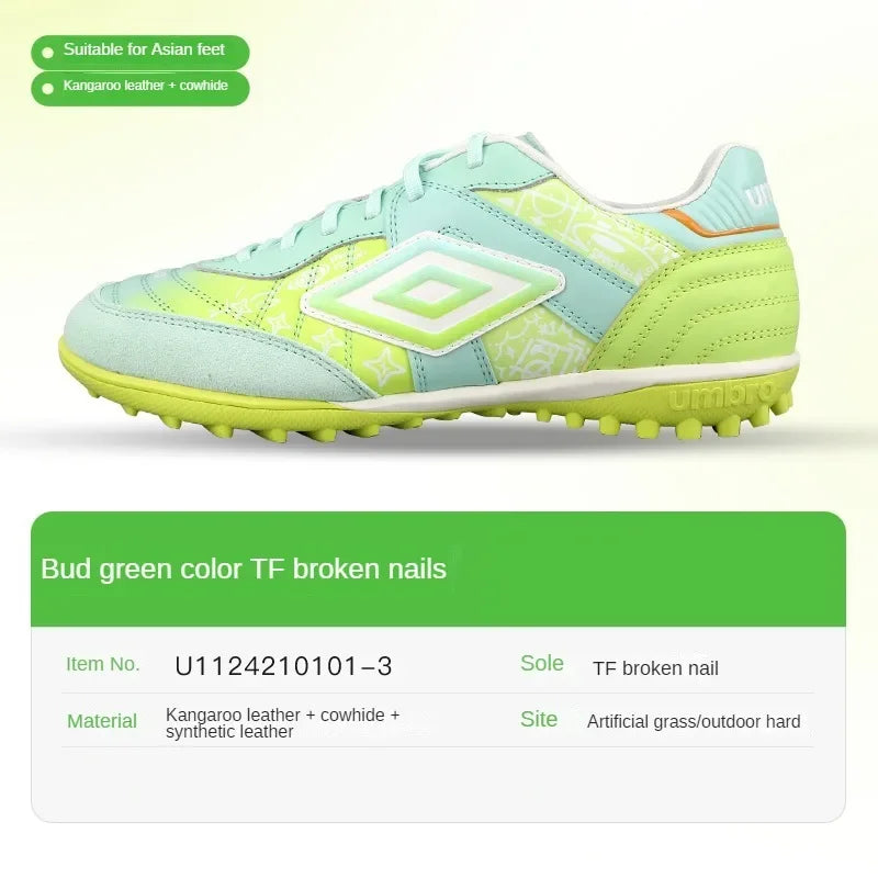 Botas de fútbol Umbro Lucky Star Broken Nails TF de piel de canguro para hombre, de corte ancho, de la Society Soccer Cleats