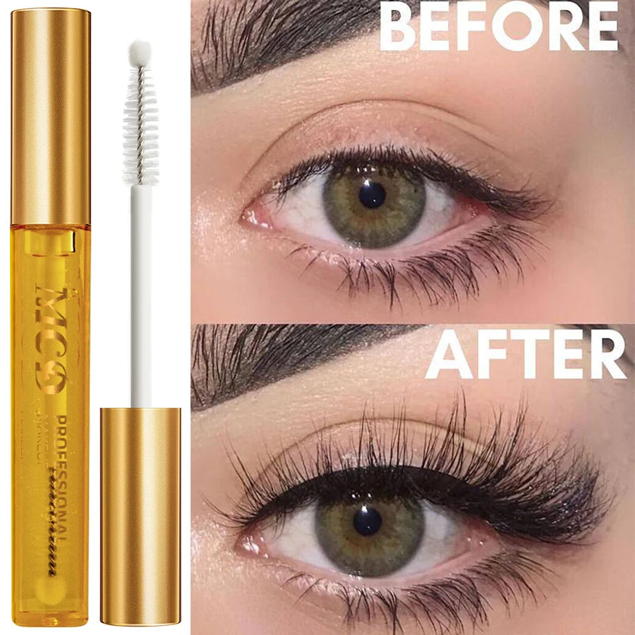 1 suero nutritivo potenciador de pestañas y cejas con ingredientes naturales para unas cejas más largas, gruesas y abundantes. Maquillaje para pestañas.