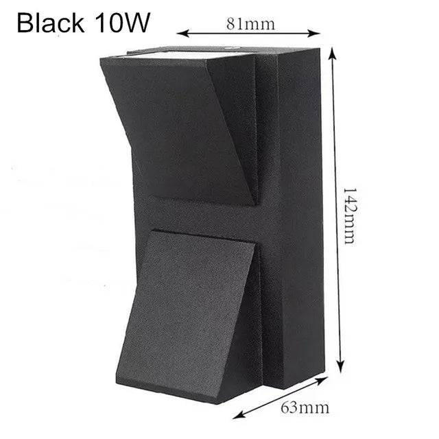 IP65 Waterproof 5W 10W indoor outdoor Led Wall Lamp modern Aluminum Surface Mounted Cube Led Garden Porch Light AC110V-/220V