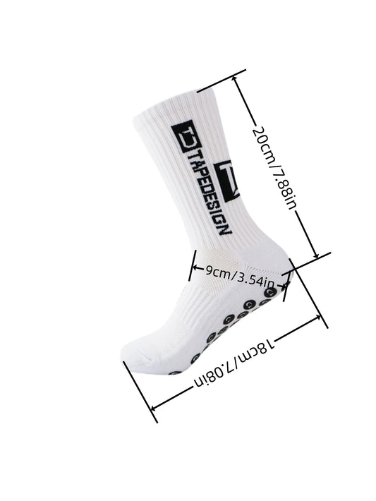 3 pairs of TC anti slip football socks with adhesive points and sports socks
