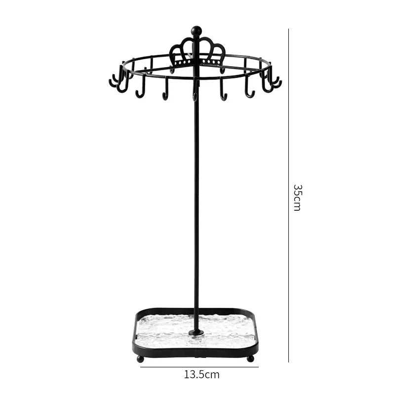 1 creative desktop acrylic base crown jewelry rack suitable for necklace pendants for easy organization and summarization