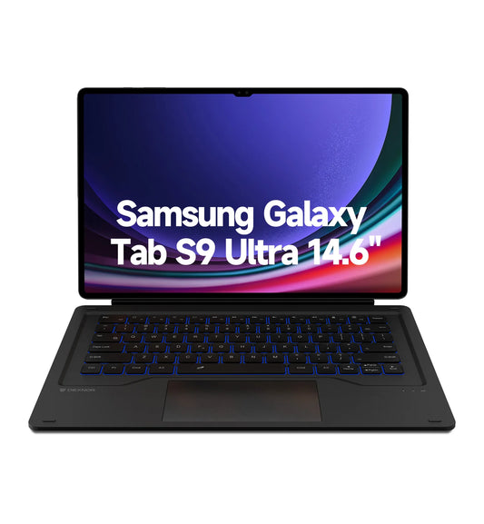 Teclado magnético desmontable con tapa tipo libro, teclado multitáctil, trackpad inalámbrico para Samsung Galaxy Tab S9 Ultra