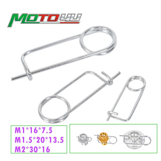 1PC Universal Safety Pin Clip Kart Safety Wire 3 Sizes Safty Wire Clip HH Type Spring Motorcycle Oil Filler Cap Auxiliary Tools