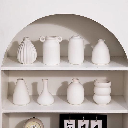 Ceramic Fired Vases,Hydroponic Dried Flower Utensils,Ornaments,Home Living Room Tables,Decorative Vases,Shaped Ceramic Vases