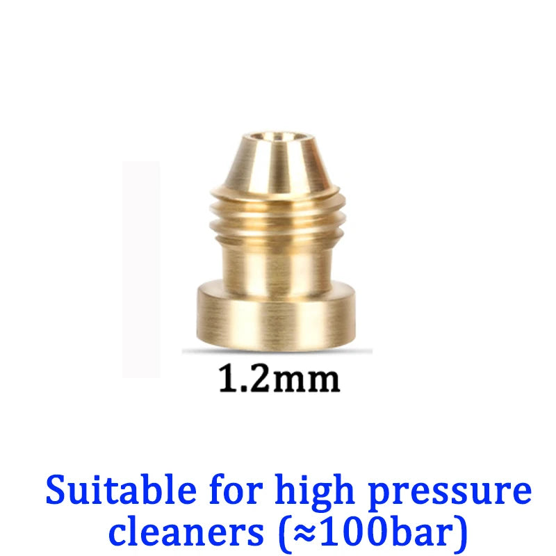 Boquilla de repuesto de latón para cañón de espuma de nieve con núcleo de cobre de 0,9 mm a 1,4 mm, rosca para pistola pulverizadora de espuma de alta presión.