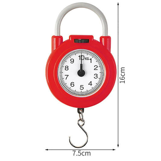 {MAX-114}10kg Portable Hanging Mechanical Scale Fish Luggage Kitchen Scale Hanging High Precision Digital Hand Held Spring Scale