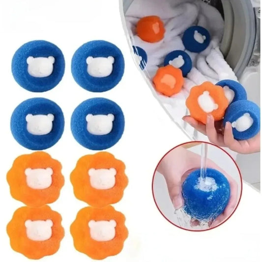 Bolas de lavandería (3-10 unidades), removedoras de pelo de mascotas, reutilizables, filtro de lavadora, elimina pelusas de la ropa.