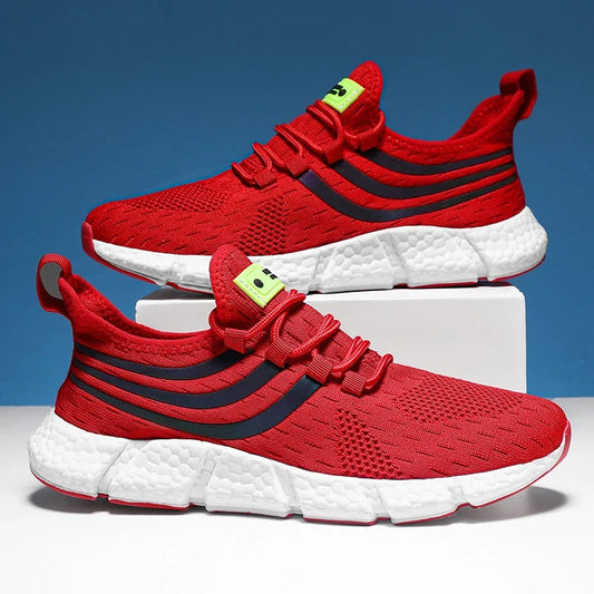 Men Casual Sports Shoes Breathable Lightweight Sneakers Anti-slip Flats Outdoor Running Walking Tenis Athletic Jogging Shoes