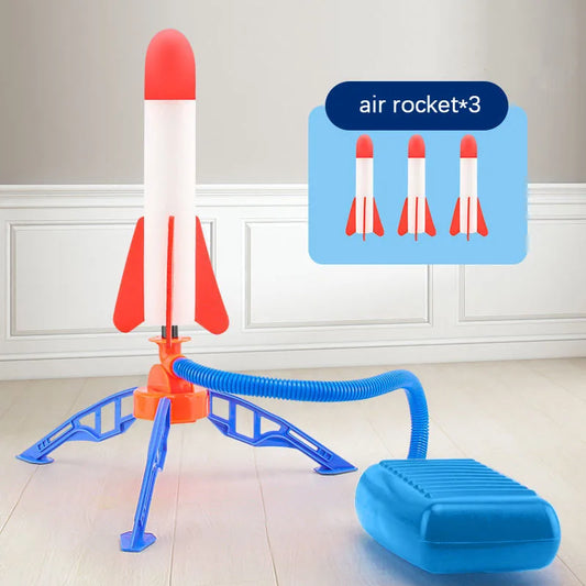 Kid Air Rocket Launcher Foot Pump Toys Sport Game Jump Stomp Game Outdoor Child Toy Game Pressed Rocket Launchers Pedal Games