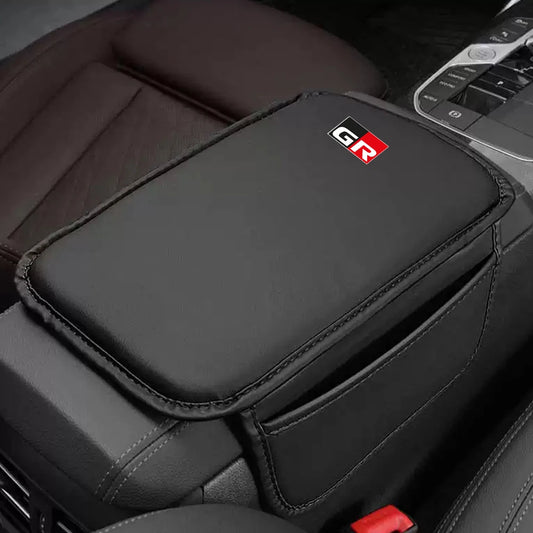 Car Center Console Protector Cover Universal Leather Car Armrest Box Cushion Pad for Toyota harrier GR Hilux Auto Accessories