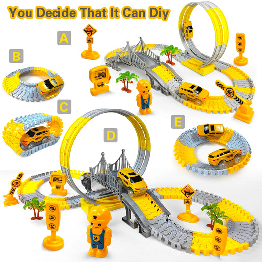 Track Car Train Toys Children Electric Track Toy Car Engineering Car Kids Educational Toys for Children Birthday Gift