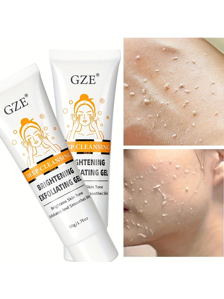 GZE Castor Oil Extract Exfoliating Gel, Face and Body Exfoliating Scrub Gel, Deep Cleansing Moisturizing Facial Exfoliator
