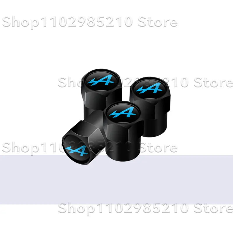 4Pcs/Set A Alpine Logo Car Wheel Tire Valve Stem Caps Dust Rim Covers Decor For Clio Scenic Logan Megane Captur Kadjar Duster