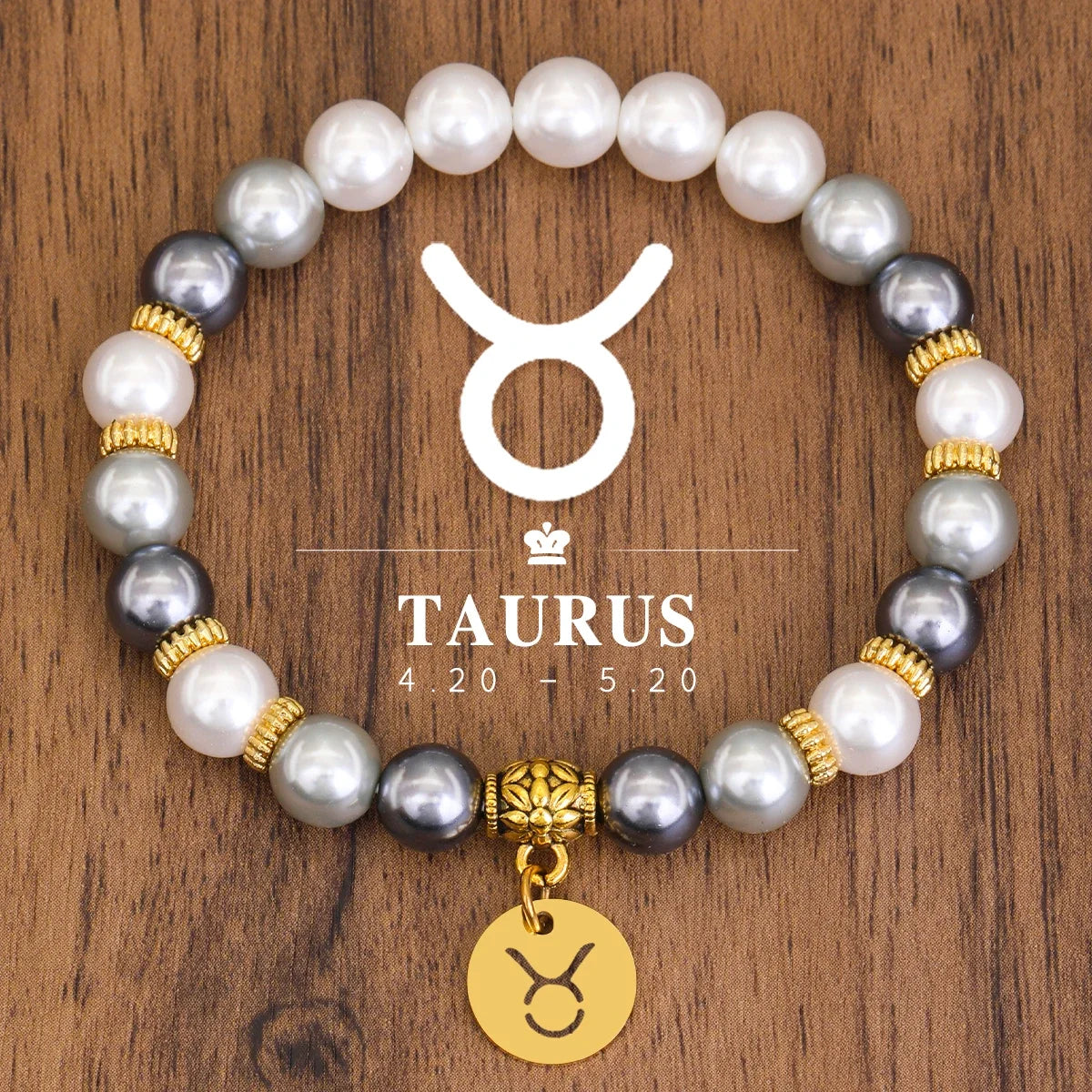Pulsera de acero inoxidable con colgante de las 12 constelaciones para Tauro, Capricornio, Escorpio y Libra, con cuentas de concha, accesorios, regalo para mujer.