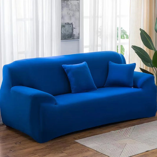 Solid Color Elastic Sofa Covers for Living Room Spandex Sectional Corner Sofa Slipcovers Couch Chair Cover 1/2/3/4 Seater