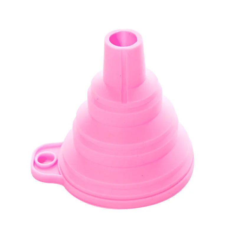 Embudo universal de silicona para motor de coche, para cambio de líquido lavaparabrisas, plegable, portátil, para cambio de aceite y gasolina.