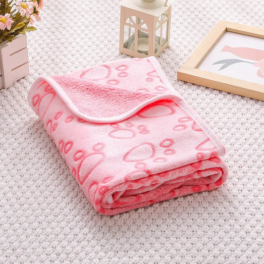 Ultra Soft Fluffy High-Quality Pet Blanket, Cute Cartoon Pattern Pet Mat, Warm and Comfortable Blanket for Cats and Dogs, Cat Bath Towel