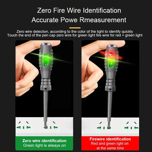 Destornillador de electricista profesional, pluma de prueba de voltaje de inducción de línea cero, destornilladores multifuncionales, herramientas de mano