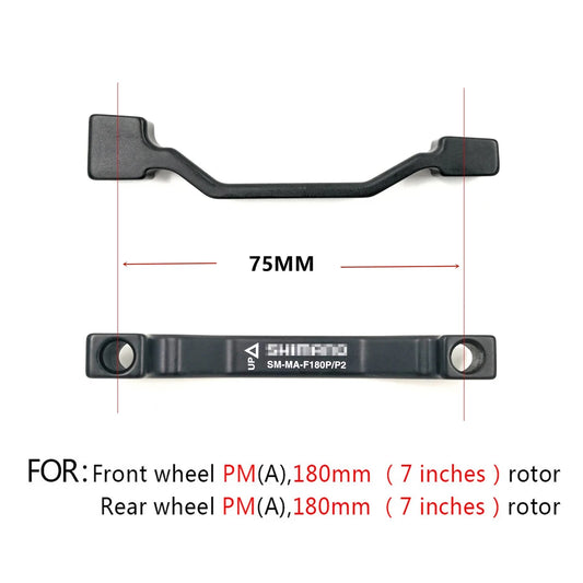 SM MA F180P/P2 adaptador de disco de freio, chave adaptador de freio a disco de montagem posterior(frontal) (180 mm) (P/P) 7 no pilar do rotor PM A de freio a disco