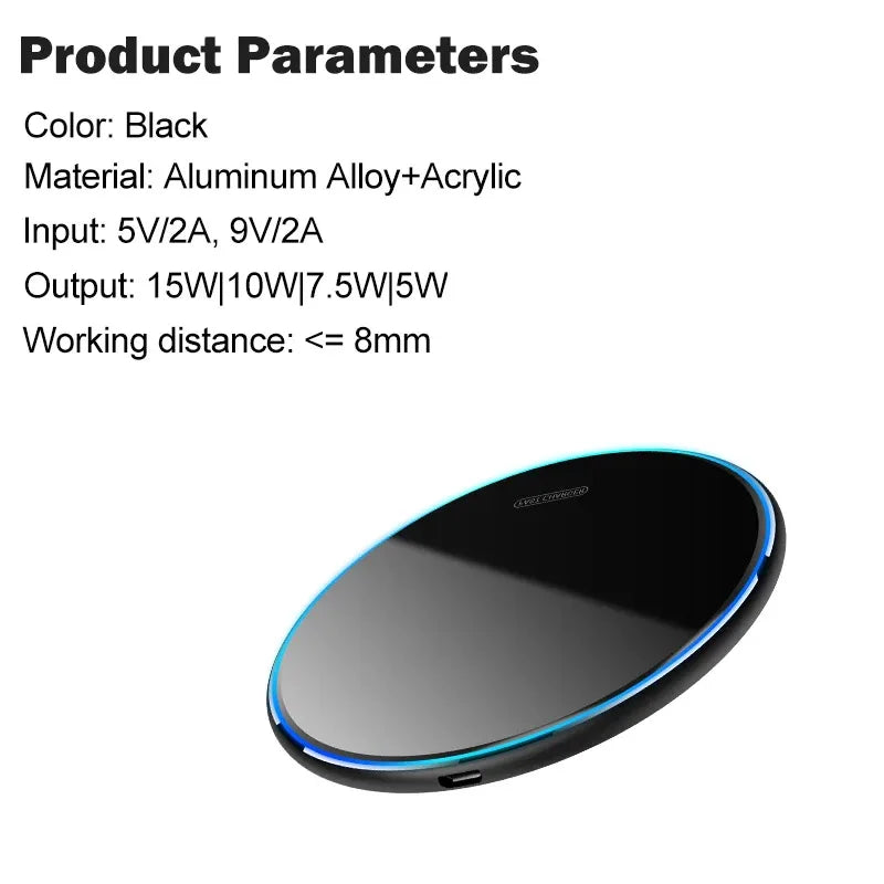 15W Fast Wireless Charger for Google Pixel 7a 8a 6 7 8 9 Pro XL Fold Wireless Charging Qi-compatible Charger with Cable