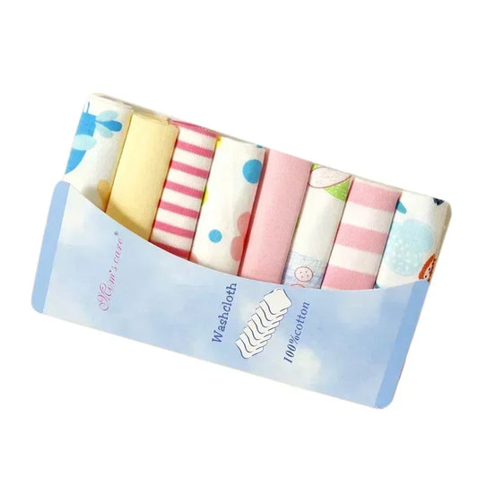 5/8 Pcs Cotton Newborn Baby Towels Set Saliva Towel Nursing Towel Baby Boys Girls Bebe Toalha Washcloth Handkerchief Cloth Wipes