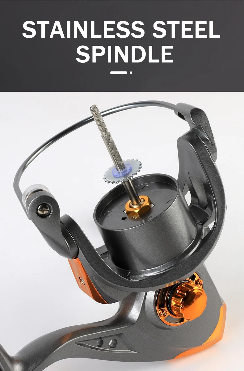 BILLINGS DC 1000~7000 Series,5.2:1 Gear Ratio,26LB Max Drag,CNC Metal Spool,Spinning Fishing Reel,For Freshwater Saltwater