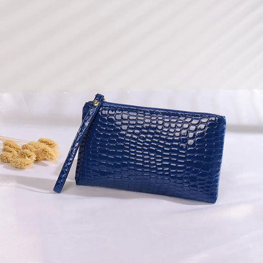Women Black Cosmetic Bag Zipper Small Makeup Bag Traveling Neceser Ladies Cosmetics Clutch Purse Toiletry Organizer Case Pouch