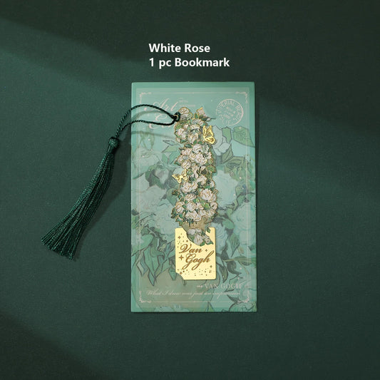 1 pc Vintage Painting Metal Bookmark Hollow Bookmark With Long Tassel For Book Club Readers Friends Teachers Students