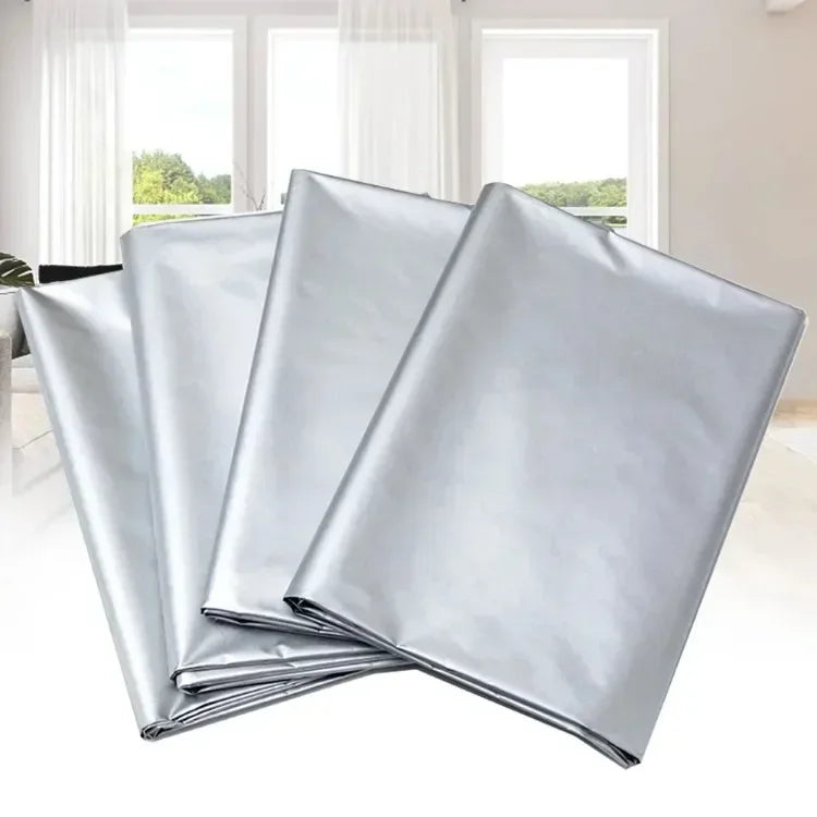 Easy Install Sunscreen Protection Thermal Insulation Curtain with Hook Silver Coated Fabric Shade Cloth Home Office Decoration