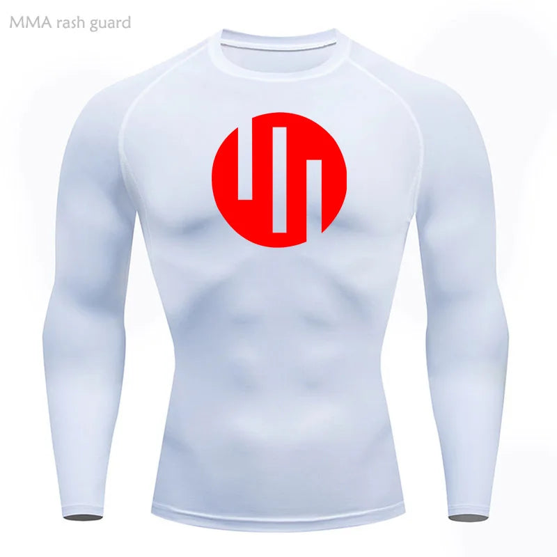 Gym Short Sleeve Running T-Shirt Men's Compression Long Sleeve Shirt Sun Protection Quick Drying Sports Top Black Sportswear 4xl