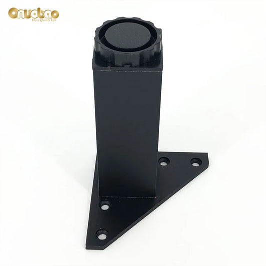Onuobao-Pés Móveis Quadrados De Alumínio, Pés De Gabinete, Pode Ser Ajustado, Armário De Banheiro, Sofá, Pé De Mesa De Café, 4PCs