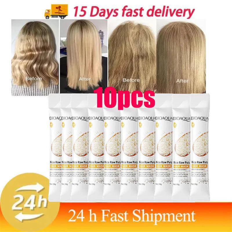 Mascarilla capilar mágica profesional reparadora natural que previene la sequedad, las puntas abiertas, repara el daño, el frizz y los enredos. Cuidado suave y liso en 5 segundos.