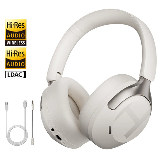Fone de Ouvido Sem Fio HAYLOU S40 ANC com Cancelamento de Ruído de 50dB, Áudio Espacial 3D Hi-Res, LDAC, Bluetooth 6.0 e Design Over-Ear