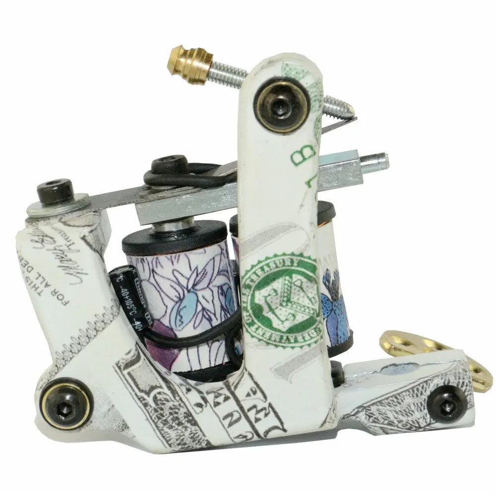 Máquina de tatuaje con 10 bobinas, ideal para delinear, sombrear, tatuar, arte corporal, herramienta de belleza para principiantes.