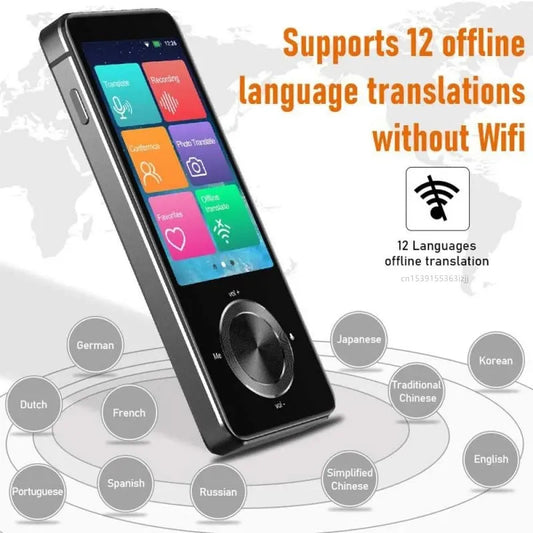 Dispositivo traductor M9 137 idiomas Traductor inteligente Grabación de voz en tiempo real Traducir texto Máquina compatible con 16 idiomas sin conexión
